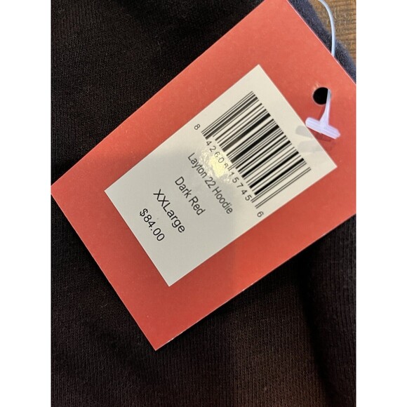 Kimes Ranch Hoodie NEW with men’s Tag XXL Layton 22 Dark Red 100% Cotton … - Picture 10 of 10